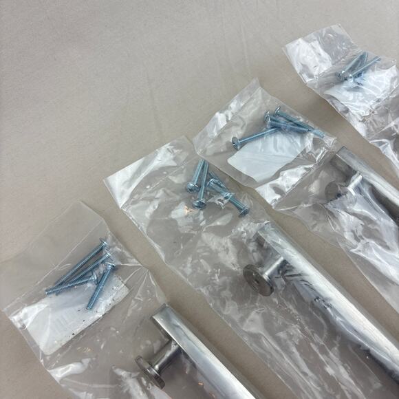 4 Pack Emtek Freestone 6" Bar Cabinet Pull Satin Nickle Urban Modern 86455US15 - Picture 8 of 10